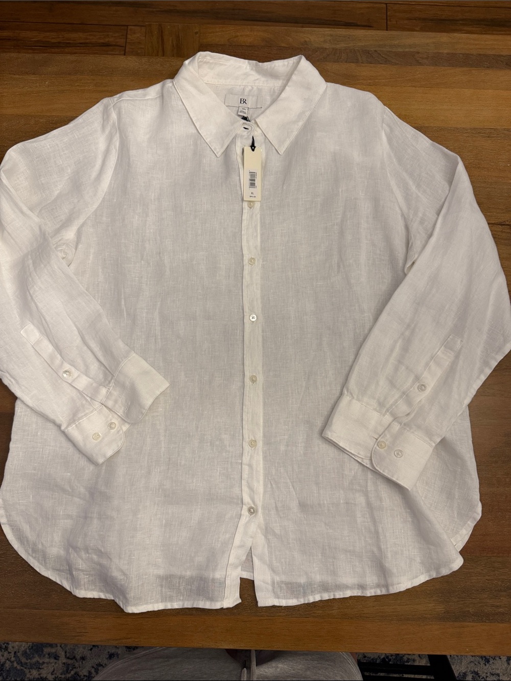 Banana Republic New XLWhite Linen Button-Down Shirt for Women